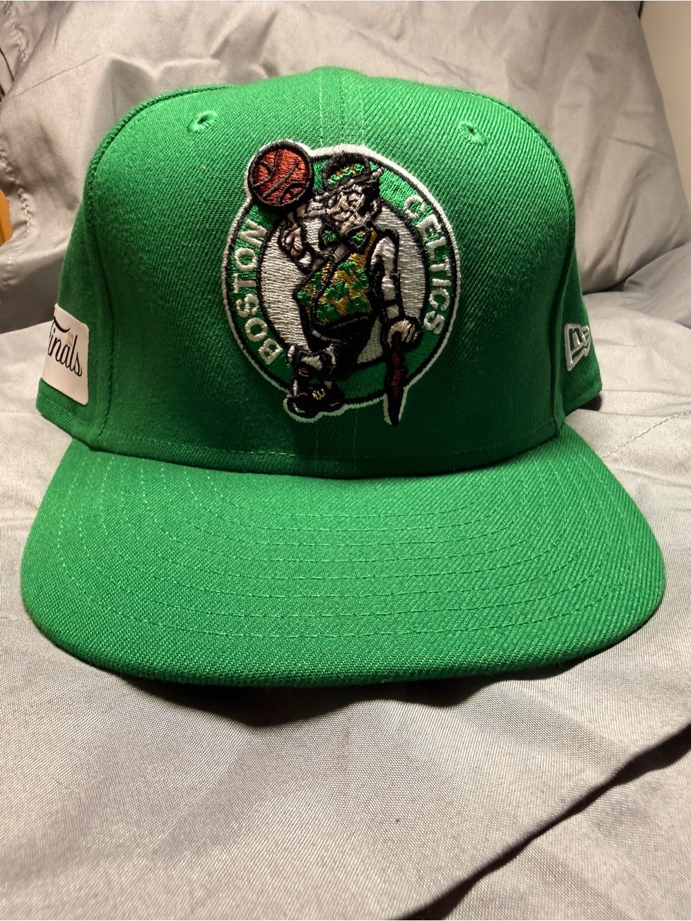 New Era Green Boston Celtics 2022 Finals Patch-Snapback Hat with Logo Patch
